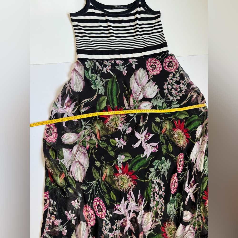 Beate Heymann Stripe Bodace Dress In Floralis Size 8 Sleeveless Maxi - Picture 13 of 15